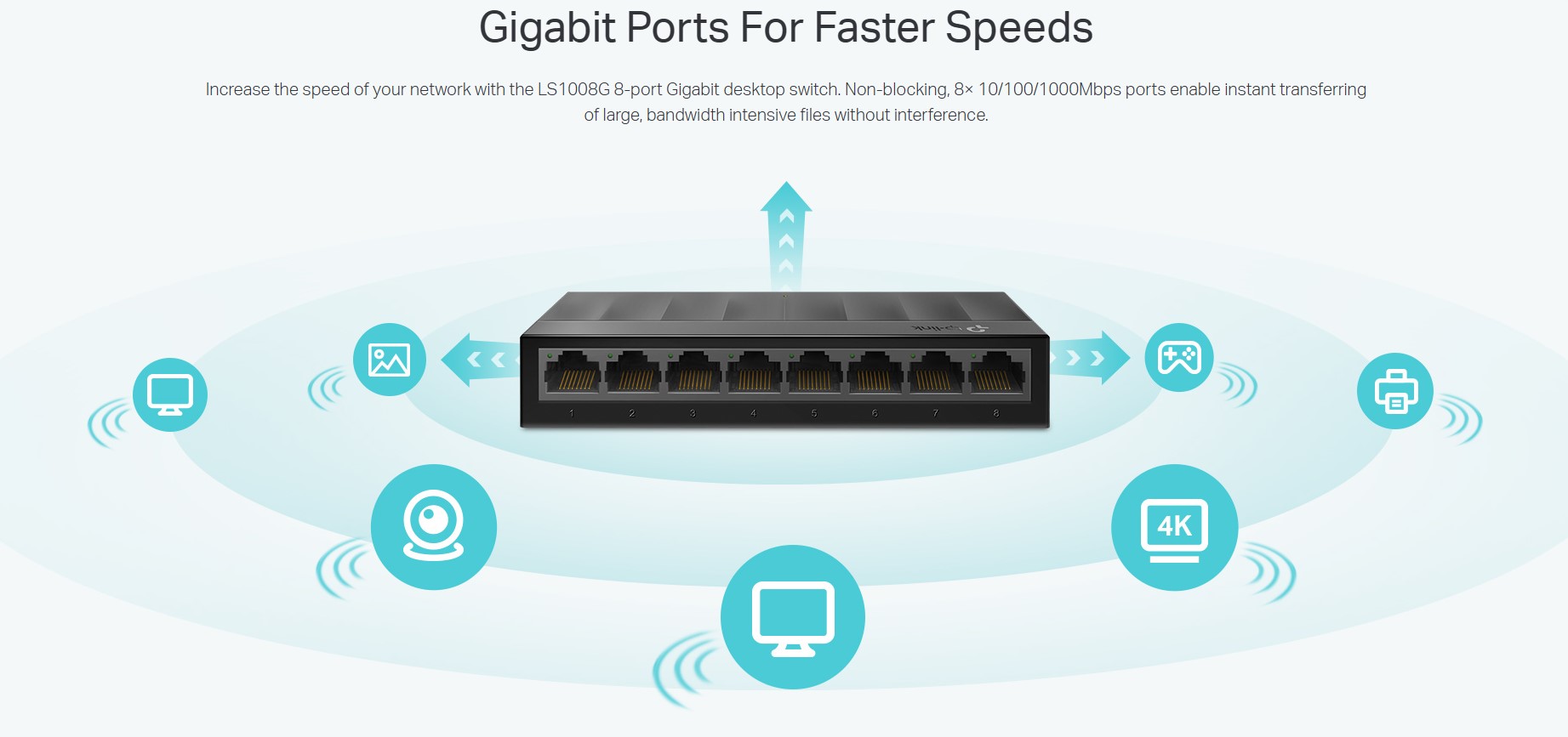 Switch Tp Link Litewave Ls1008g 8 Port Gigabit Desktop Bradtech Computer Solutions Tp Link 9497